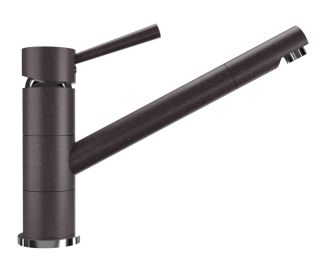 Смеситель для кухни Ulgran Classic U-025-345 с низким поворотным изливом шоколад